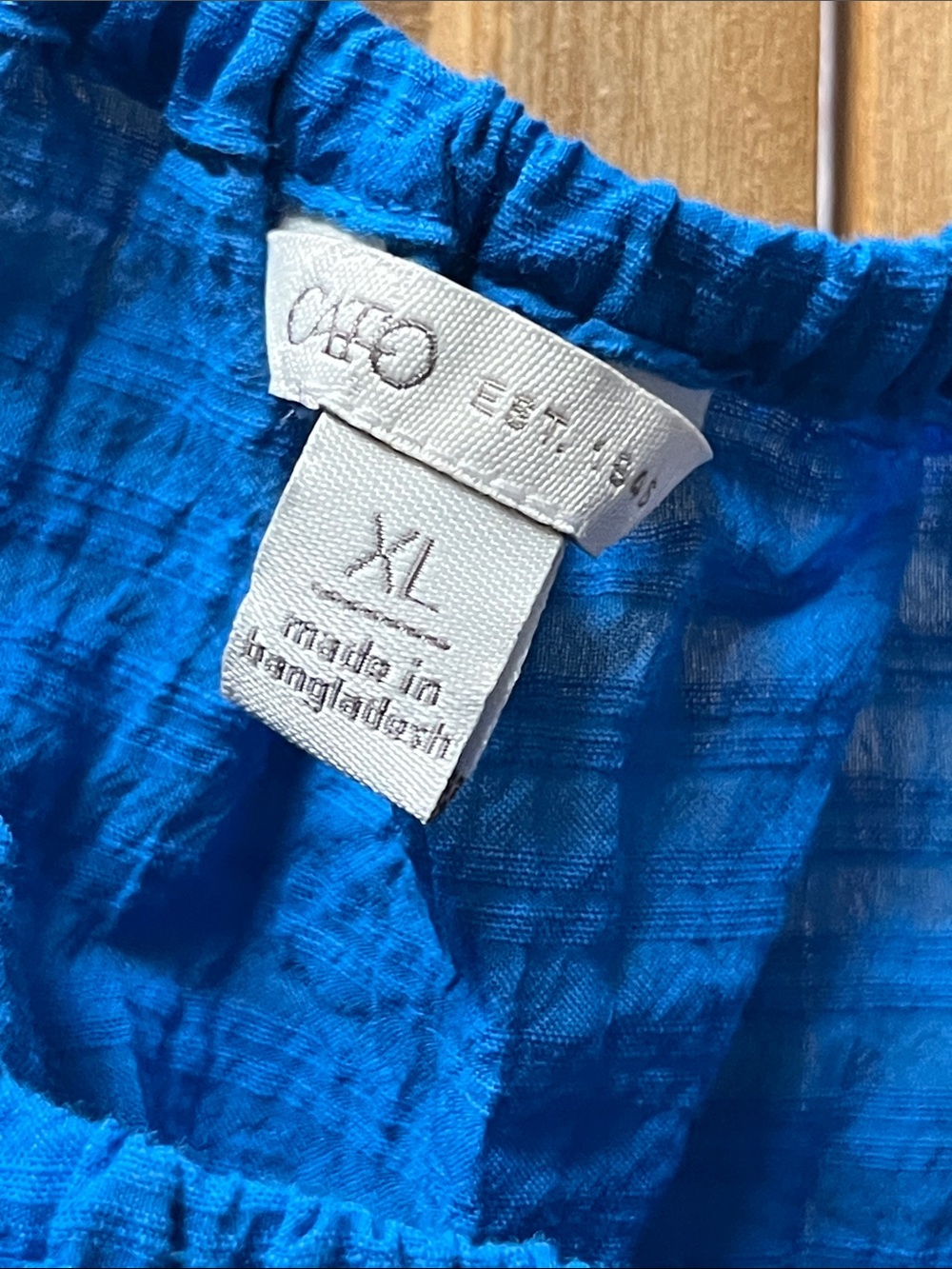 Cato Royal Blue Peasant Blouse - Picture 2 of 2